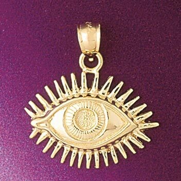 Dazzlers Jewelry Eye Pendant Necklace Charm Bracelet in Yellow, White or Rose Gold 6533, MPN: DZ-65…