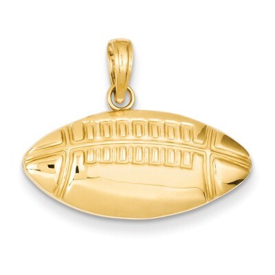 Medium Football Charm 14k Gold Diamond-cut K4953, MPN: K4953, 637218019106