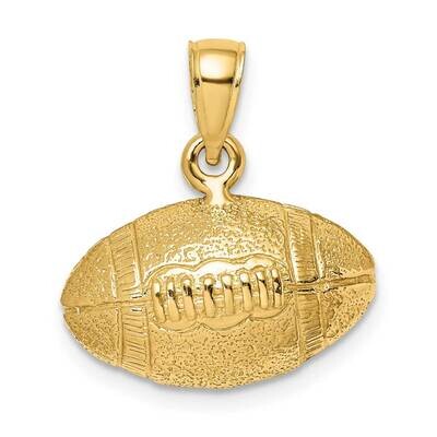 Football Charm 14k Gold Polished C2668, MPN: C2668, 637218020560