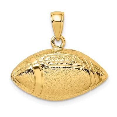 Open-Backed Football Charm 14k Gold Polished C2669, MPN: C2669, 637218020591