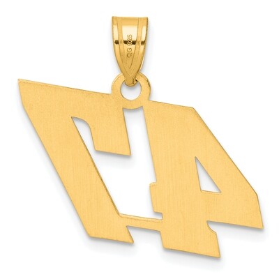 Block Number 47 Pendant 14k Gold Polished BN47, MPN: BN47, 196904079157
