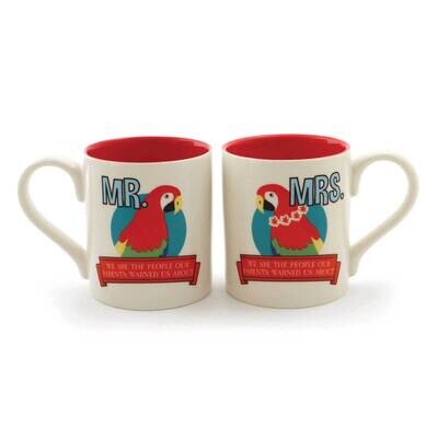 Our Name is Mud Mr. and Mrs. Parrot Head Mug Set GM19632, MPN: GM19632, 45544938846