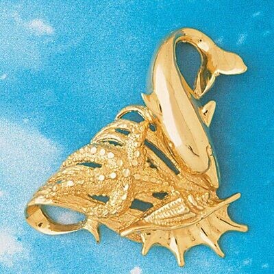 Dazzlers Jewelry Dolphin Slide Pendant Necklace Charm Bracelet in Yellow, White or Rose Gold 34, MP…