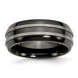 8mm Polished Band Titanium Black Ti Two-tone TB284 by Chisel, MPN: TB284, 886774055374