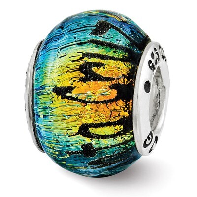 Santa Cruz Dichroic Glass Bead - Sterling Silver QRS3126, MPN: QRS3126, 886774967912