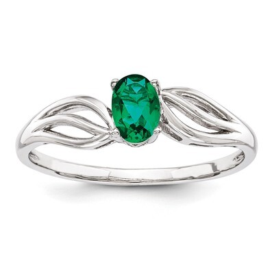 Emerald May Ring Sterling Silver QBR17MAY, MPN: QBR17MAY, 883957458090