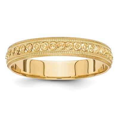 3mm Design Etched Wedding Band 14k Gold XWB249, MPN: XWB249, 658226124613