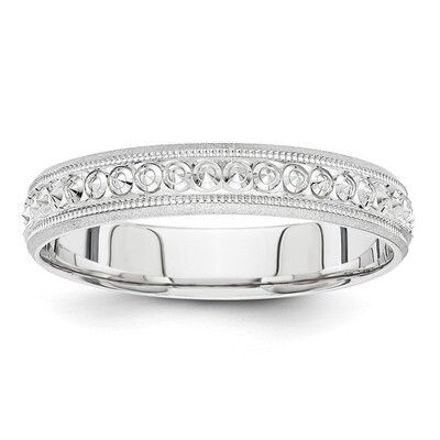 3mm Design Etched Wedding Band 14k White Gold XWB250, MPN: XWB250, 658226126792