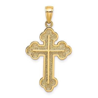 Cross with Spade Ends Charm 14k Gold 2-D K8476, MPN: K8476, 637218041824