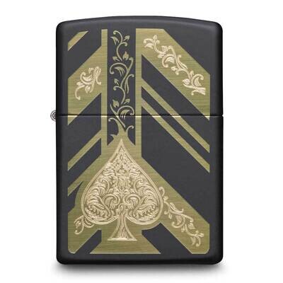 Zippo Black Matte Ace of Spades Lighter GM25855, MPN: GM25855,