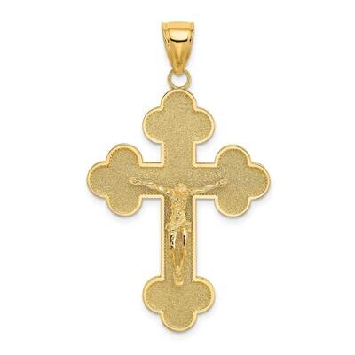 Crucifix with Spade Shaped Tips Charm 14k Gold K8439, MPN: K8439, 63721816411