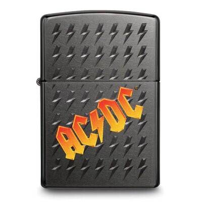 Zippo Gray AC/DC Lighter GM25909, MPN: GM25909, 191693113426