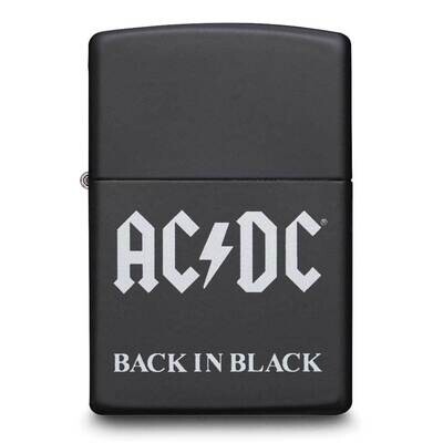 Zippo Black Matte AC/DC Lighter GM25845, MPN: GM25845, 191693113433