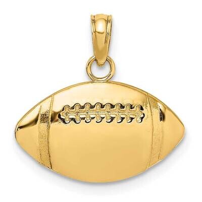 Engraveable Football Charm 14k Gold 2-D K8727, MPN: K8727, 637218018888