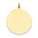 Plain .018 Gauge Engravable Disc Charm 14k Gold XM230/18, MPN: XM230/18, 883957416526