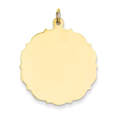 Plain .013 Gauge Engravable Disc Charm 14k Gold XM230/13, MPN: XM230/13, 883957860510