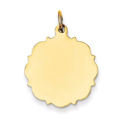 Plain .013 Gauge Engravable Disc Charm 14k Gold XM229/13, MPN: XM229/13, 883957416519