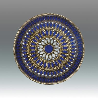 Tizo Galaxies Jeweltone Round Coaster - Blue, MPN: RS402BLCO,