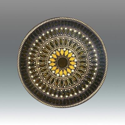 Tizo Galaxies Jeweltone Round Coaster - Brown, MPN: RS402BRCO,