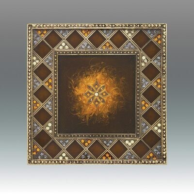 Tizo Super Nova Jeweltone Square Coaster - Brown, MPN: RS398BRCO,