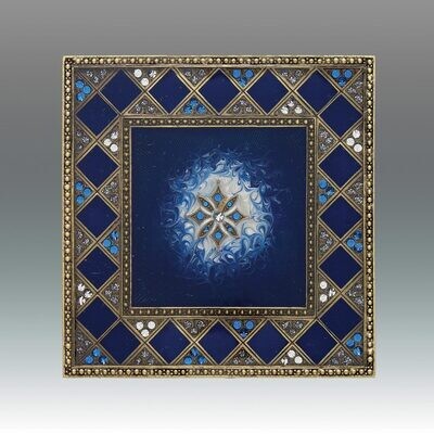 Tizo Super Nova Jeweltone Square Coaster - Blue, MPN: RS398BLCO,