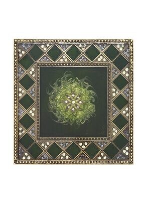 Tizo Super Nova Jeweltone Square Coaster - Green, MPN: RS398GNCO,
