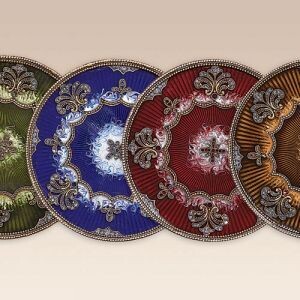 Tizo Round Floral Jeweled Coaster - Brown, MPN: RS397BRCO,