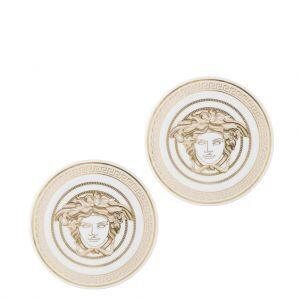 Versace Medusa Gala Coasters Porcelain Set Of Two, MPN: 14214-403635-29151, 790955942738