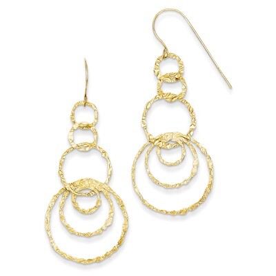Dangle Circles Earrings 14k Gold TL498, MPN: TL498, 883957484389