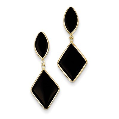 Onyx Dangle Earrings 14k Gold XY812, MPN: XY812, 886774134154