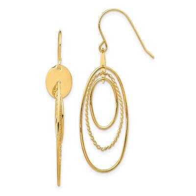 Oval Dangle Earrings 14k Gold YE1858, MPN: YE1858, 716838300723