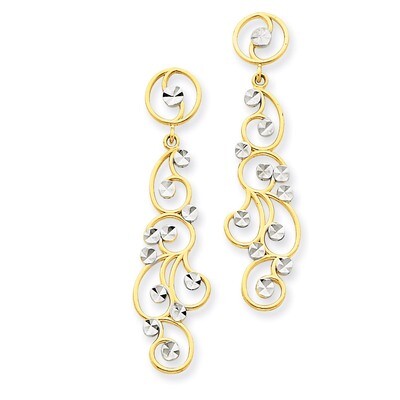 Filigree Dangle Earrings 14k Gold TH591, MPN: TH591, 883957468723
