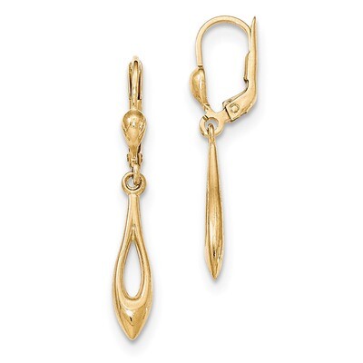 Dangle Leverback Earrings 14k Gold Polished TH926, MPN: TH926, 868044109956