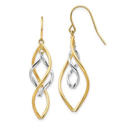 Dangle Earrings 14k Two-tone Gold YE1854, MPN: YE1854, 716838334278