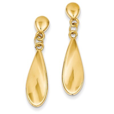 Tear Drop Dangle Post Earrings 14k Gold XY950, MPN: XY950, 191101545610