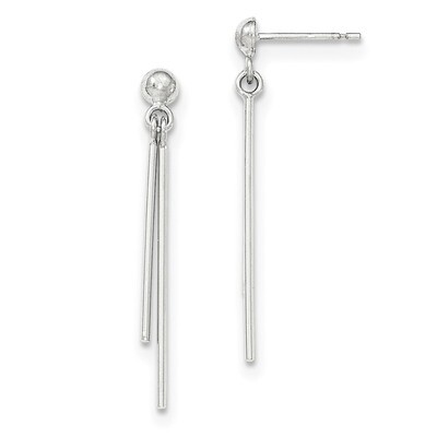 Polished Post Dangle Earrings 14k white Gold TH932, MPN: TH932, 191101455049