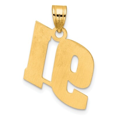 Block Number 91 Pendant 14k Gold Polished BN91, MPN: BN91, 196904078723
