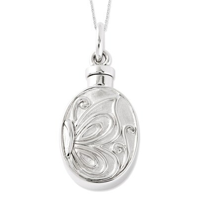 Butterfly Ash Holder 18 Inch Necklace Sterling Silver QSX538, MPN: QSX538, 886774195513