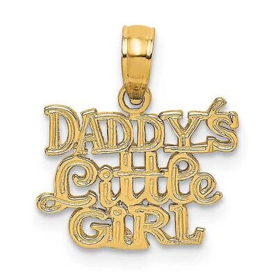 Daddy&#39;S Little Girl Charm 14k Gold Polished D4365, MPN: D4365, 637218026234