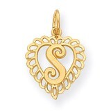 Initial S Charm 14k Gold C568S, MPN: C568S, 886774091129