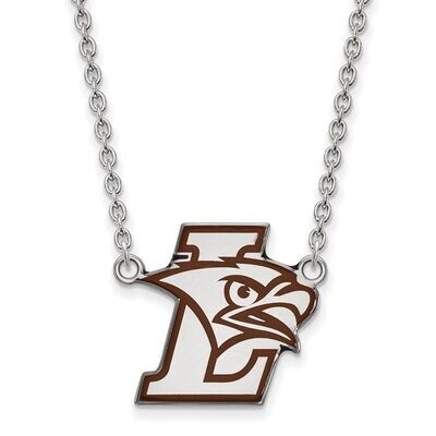 Lehigh University Large Enamel Pendant with Chain Necklace Sterling Silver SS008LHU-18, MPN: SS008L…