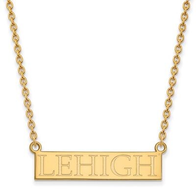Lehigh University Large Pendant with Chain Necklace Gold-plated Silver GP007LHU-18, MPN: GP007LHU-1…