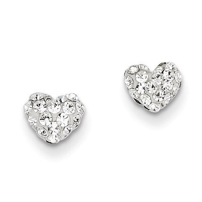 Crystal 6mm Heart Post Earrings 14k Gold YE1547, MPN: YE1547, 886774761787