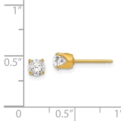 5mm Austrian Crystal Earrings 24k Gold-plated 31E, MPN: 31E,