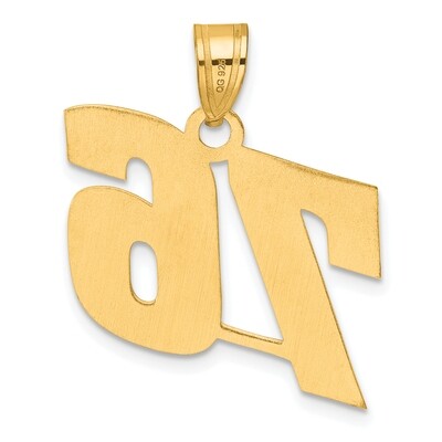 Block Number 76 Pendant 14k Gold Polished BN76, MPN: BN76, 196904078853