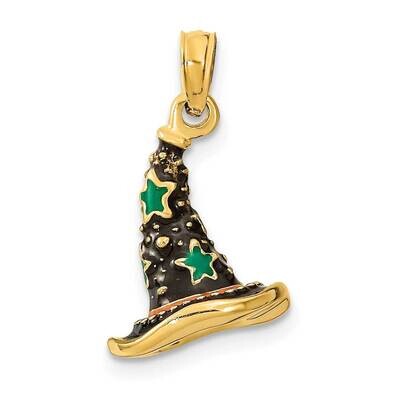 3-D Witch&#39;S Hat (Halloween) Charm 14k Gold Enamel K6883, MPN: K6883, 637218128464