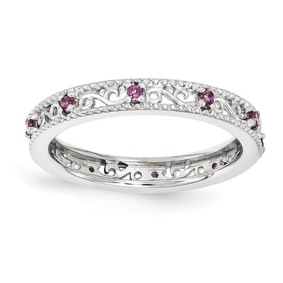 Rhodolite Garnet Ring - Sterling Silver QSK1487, MPN: QSK1487, 886774204666
