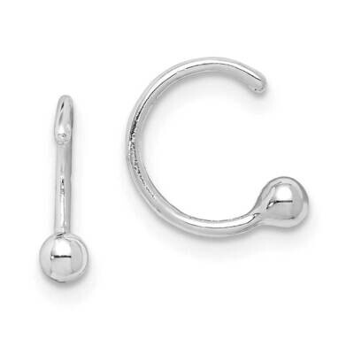 Ball Cuff Earrings Sterling Silver Rhodium-plated QE14820, MPN: QE14820, 886774103556