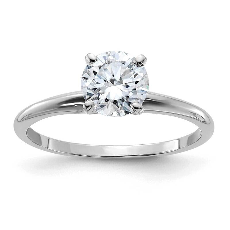 1ct. D E F Pure Light Round Moissanite Solitaire Ring 14k White Gold WGSH15-12MP-5, MPN: WGSH15-12M…