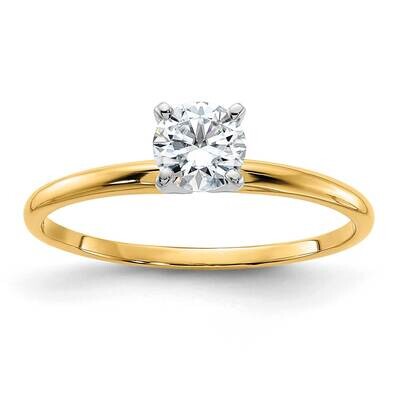 1/2ct. D E F Pure Light Round Moissanite Solitaire Ring 14k Gold YGSH13-9MP, MPN: YGSH13-9MP, 19110…